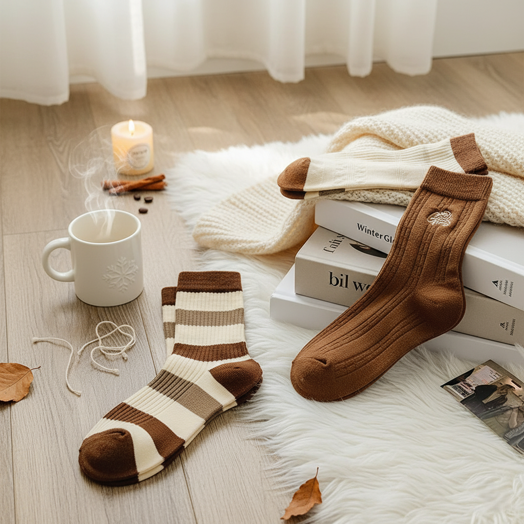 Calcetines de LANA MR WINTER cálidos para otoño e invierno.